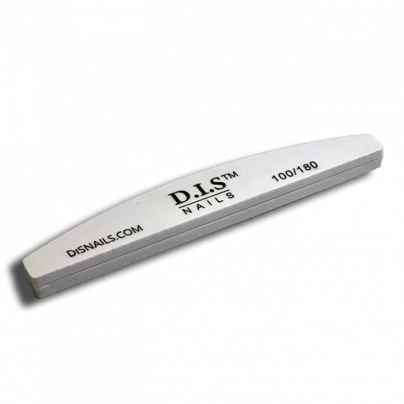 

Шлифовщик-полировщик для ногтей DIS Nails 100/180 полукруг, белый