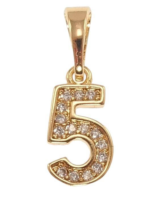 

Кулон детский Xuping Позолота 18K "Цифра 4 с цирконием" для цепочки до 5мм