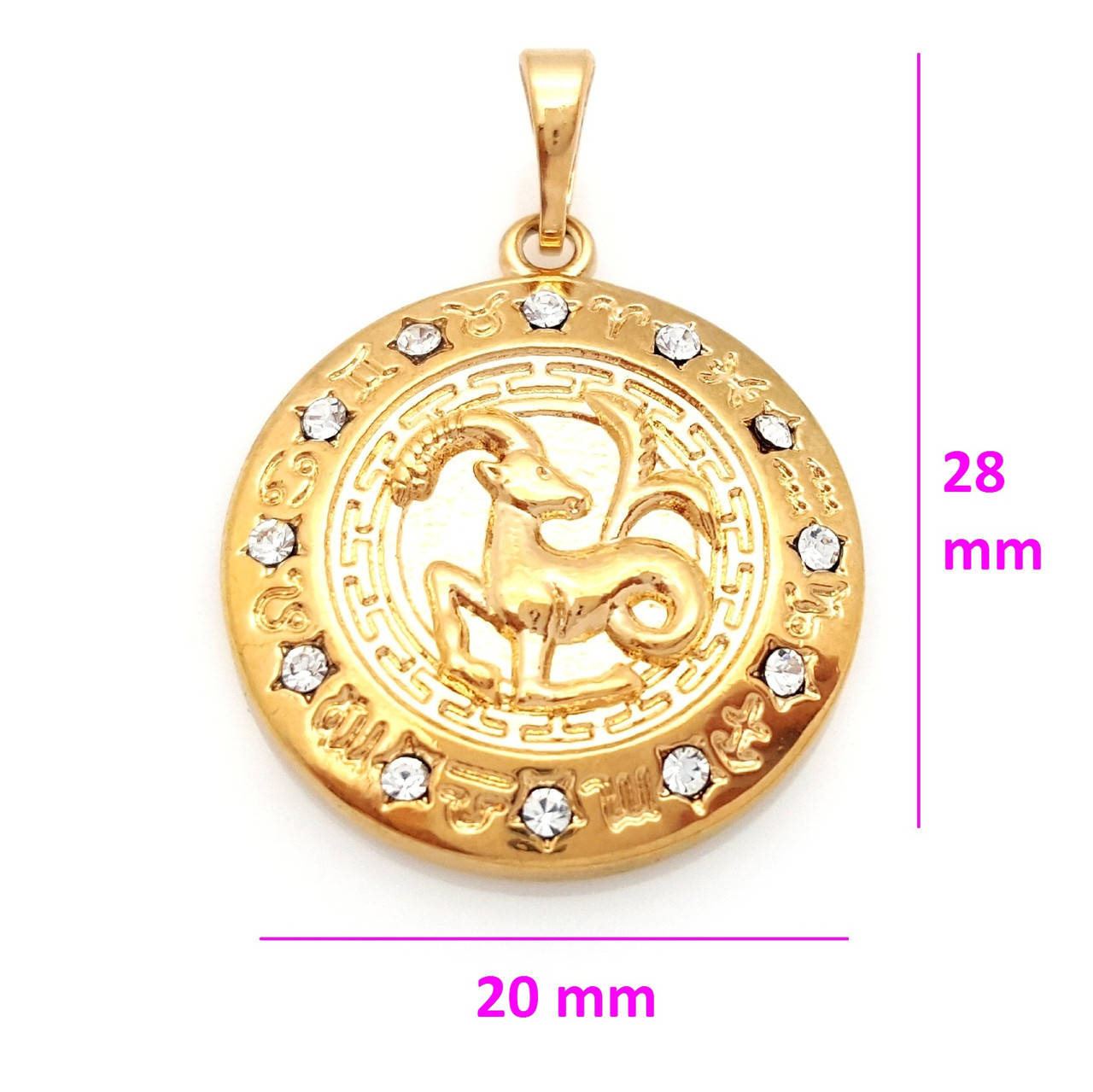 

Кулон Знак Зодиака "Козерог", с цирконием, позолота Xuping, 18К