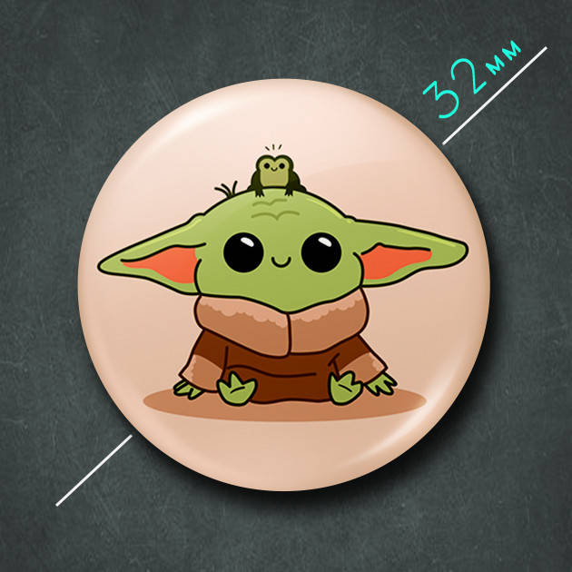 

"Малыш Йода (Мандалорец)" значок круглый на булавке Ø32 мм