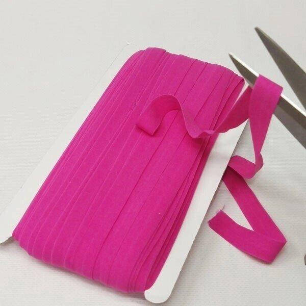 

014 Трикотажная окантовочная бейка (эластичная, стрейч) 1,5см х 1м розовая (СИНДТЕКС-1275), Розовый