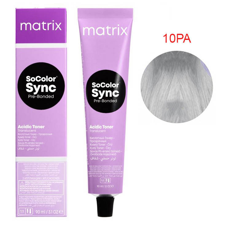 

Кислотный тонер Matrix SoColor Sync 10PA, 90мл