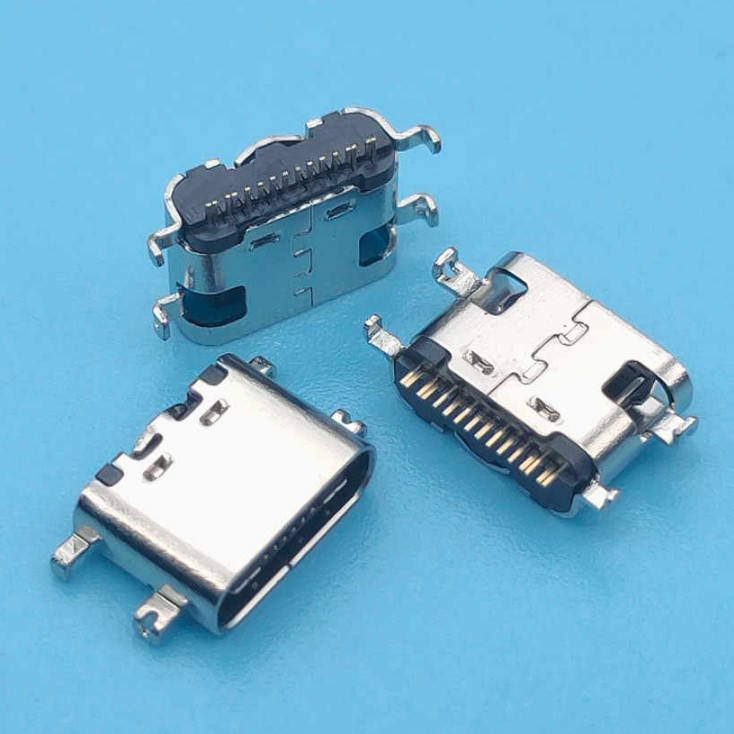 

Разъем для зарядки Type-C 16 pin SMD 90° гнездовой