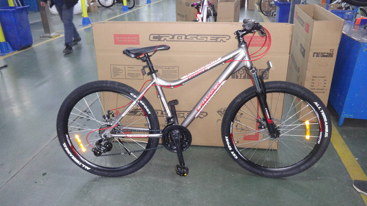 

Горный велосипед для подростка Crosser Trinity 24", Белый