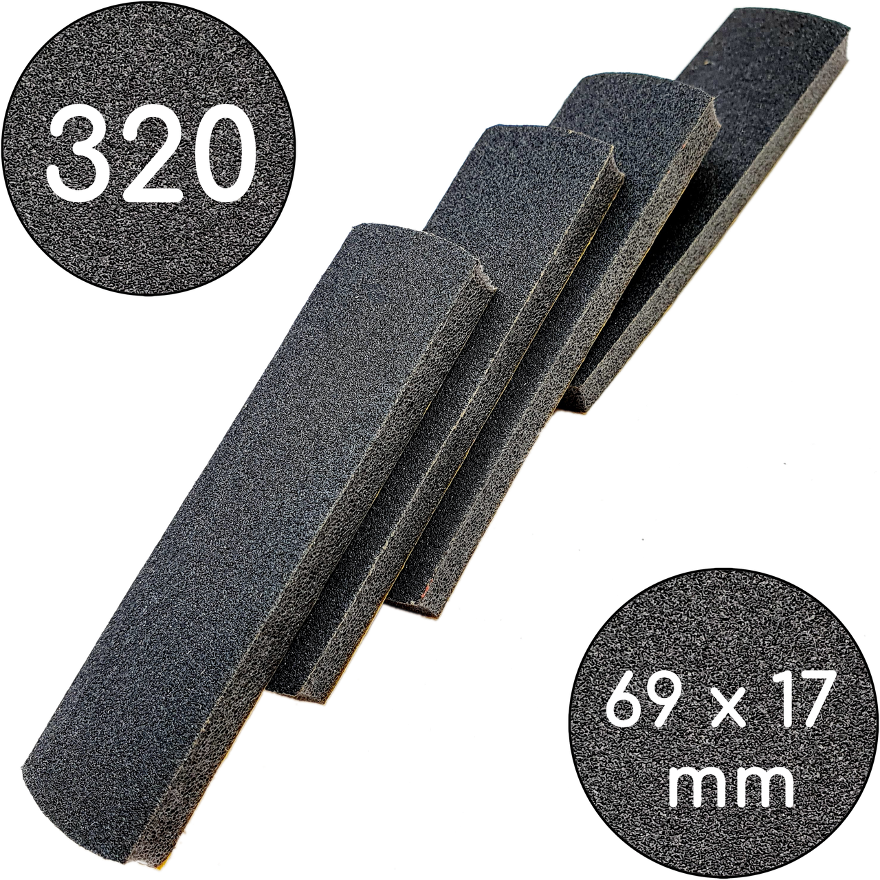 

Сменные бафы 320 грит 69 мм 50 шт (5 мм черные) ThePilochki