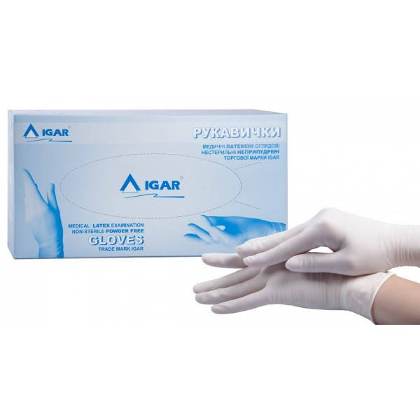 

Перчатки латексные нестерильные неопудренные ИГАР М, Бежевый