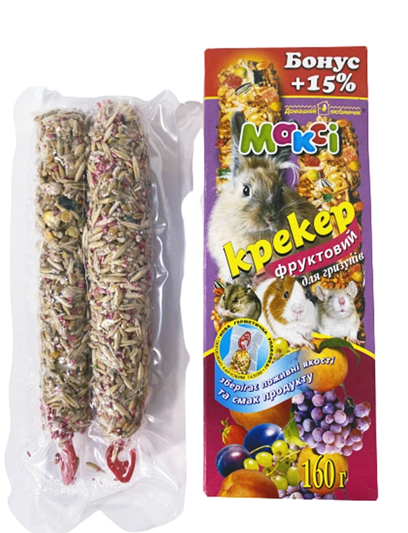 

Крекер для грызунов Макси фруктовый 160г