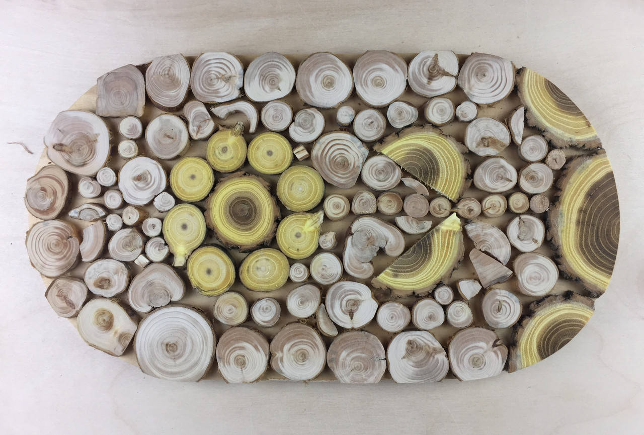 

Деревянная подставка под горячее двухсторонная.