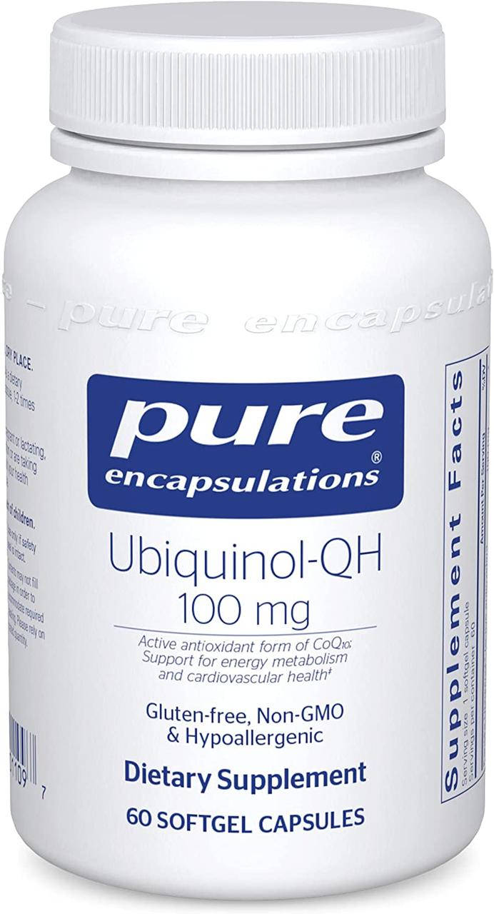 

Pure Encapsulations Ubiquinol-QH 100 mg / Убихинол 60 капсул.