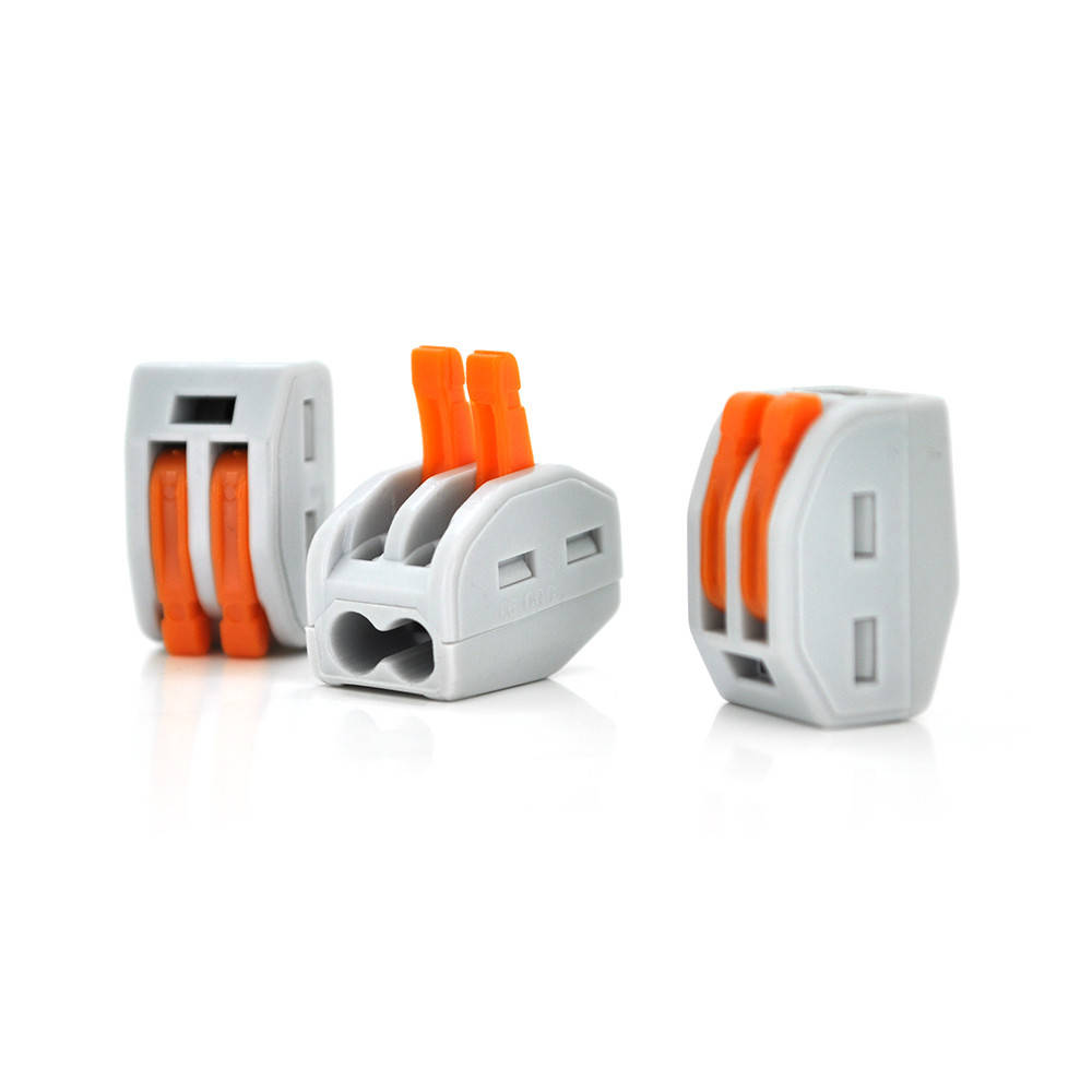 

Клемма с нажимными зажимами 2-проводная WAGO K222-412 для распределительных коробок, 2-pin, серо-оранжевая