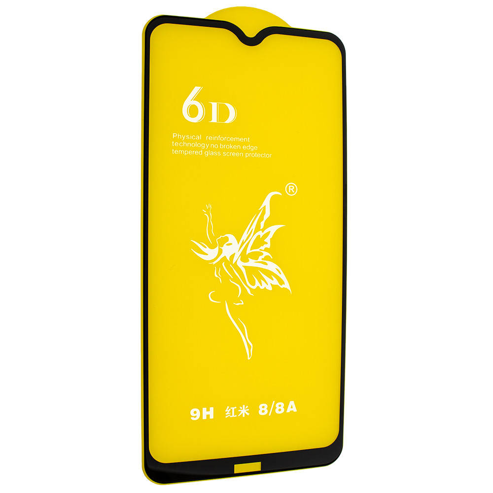 

Защитное стекло для Xiaomi Redmi 8A 6D HQ на весь экран стекло на телефон сяоми редми 8а черное V7G, Черный