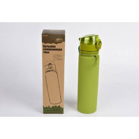 

Пляшка силіконова Tramp 700ml olive, Оливковый