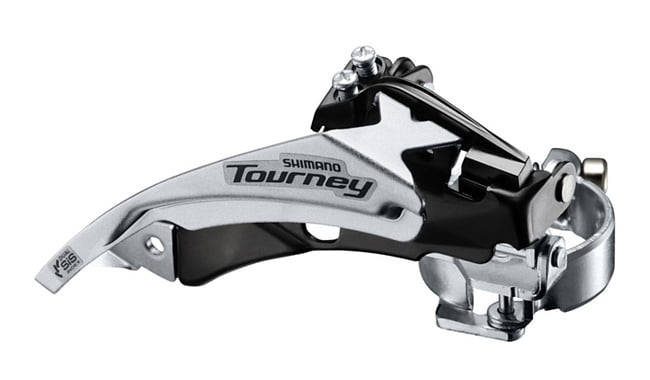 

Переключатель перед. 42T под трубу 34,9мм в+н/тяга нижн. хомут SHIMANO FD-TY500