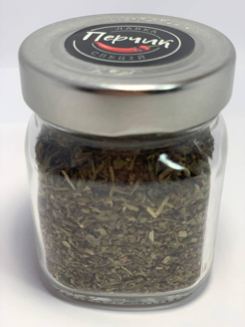 Базилик сушеный 40 грамм в стеклянной банке