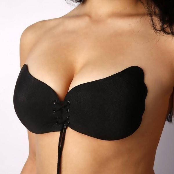 

Бюстгальтер-неведимка Fly Bra с эффектом Рush Up, лиф флай бра без бретель а, Черный