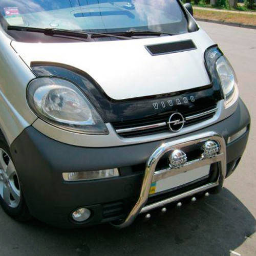 

Opel Vivaro Дефлектор капота мухобойка на для OPEL Опель Vivaro 2001- (длин)