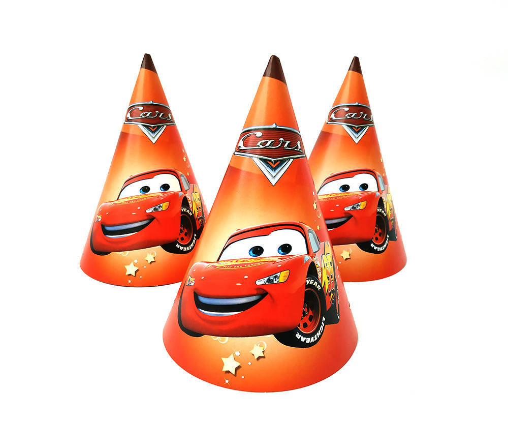 

Колпак праздничный 15 см, "Тачки красные"