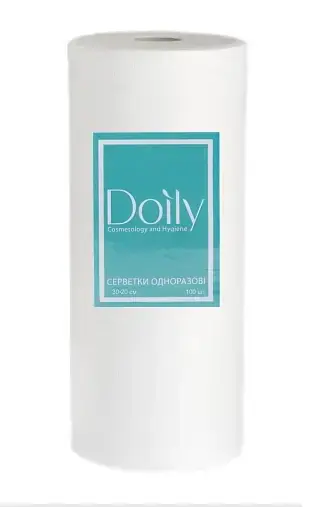 

Салфетки одноразовые в рулоне 30х30см Doily, 100 шт. спанлейс