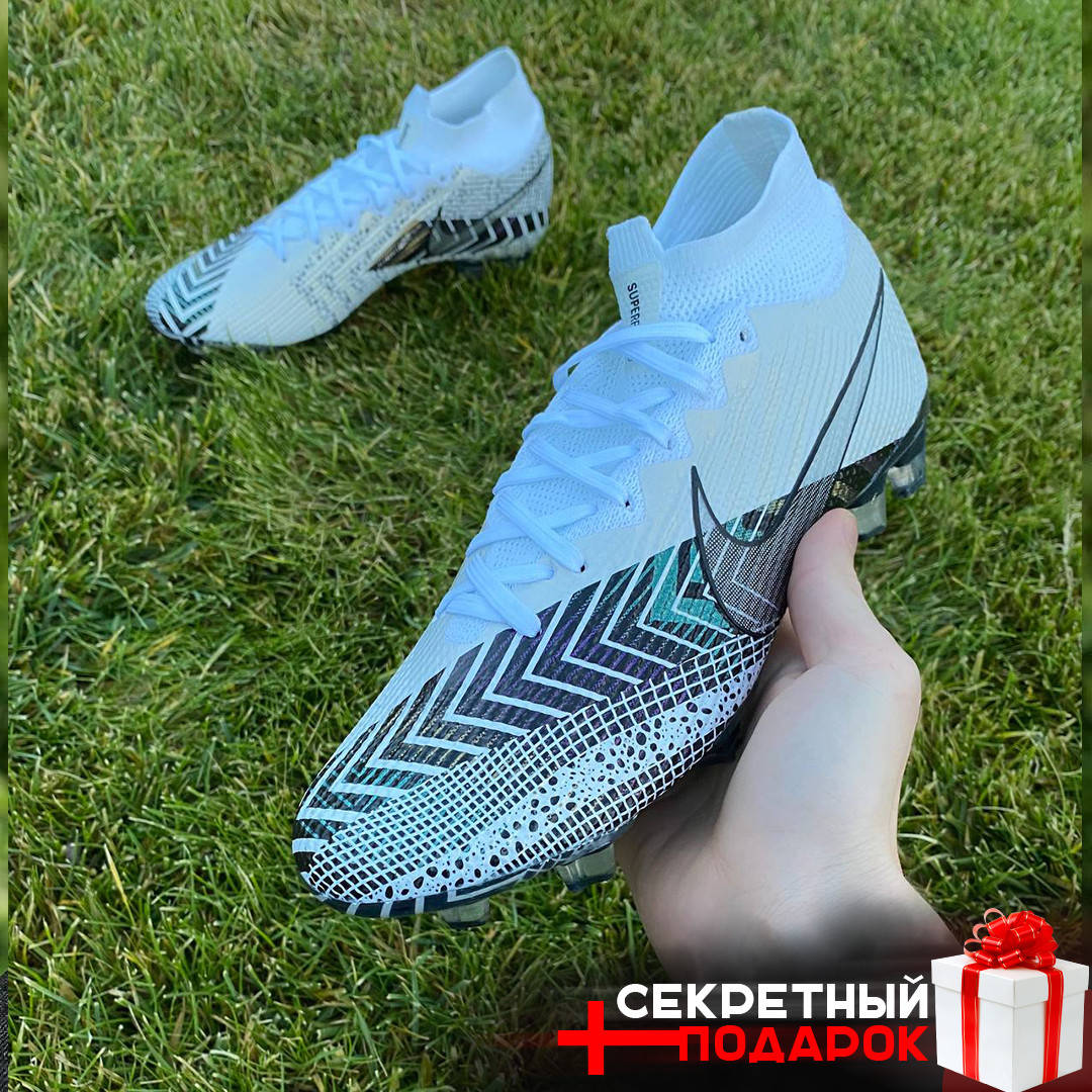 

Бутсы Nike Mercurial Superfly VII CR7 Pro FG найк меркуриал суперфлай 7 / копы с носком, Серый