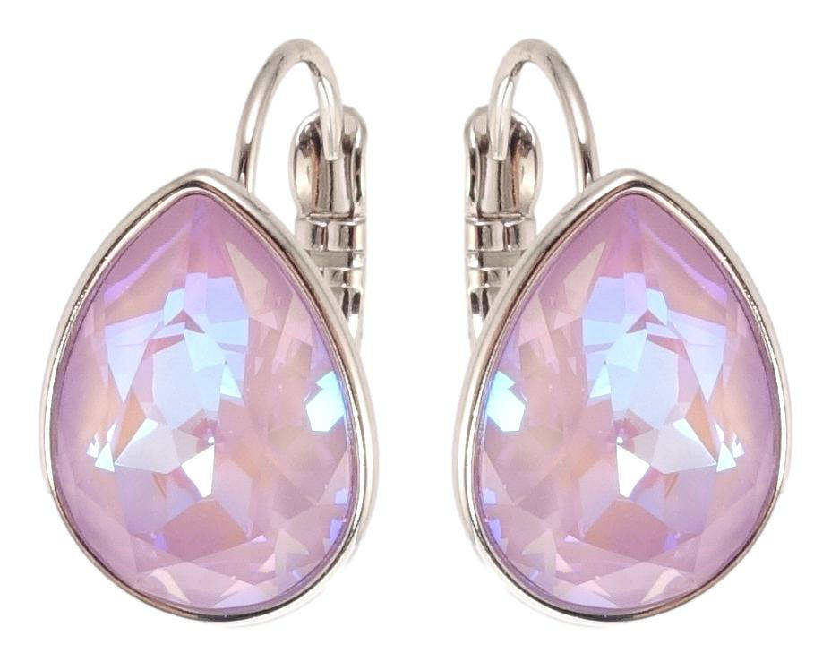 

Серьги Xuping Родий с кр-ми Swarovski французский замок "Капелька Lavender Delite"