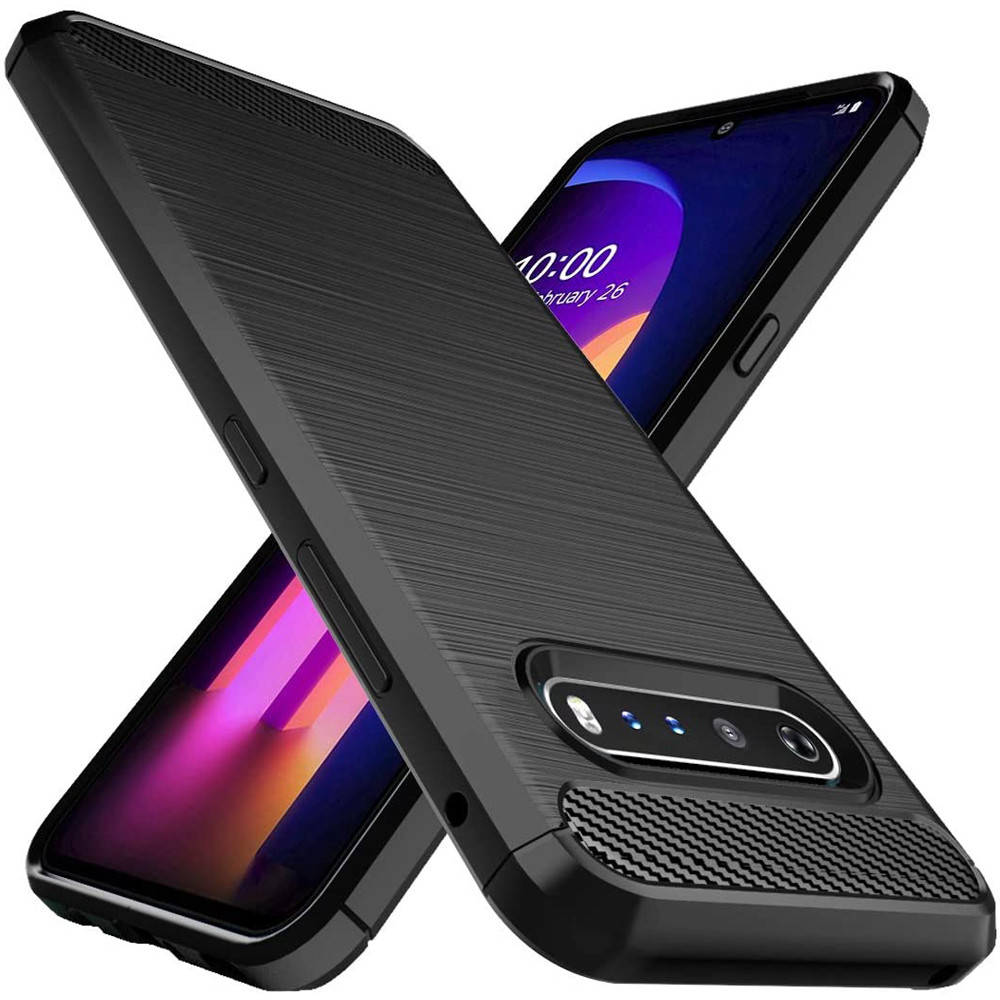 

Чехол противоударный Viseaon для LG V60 Thinq черный силиконовый