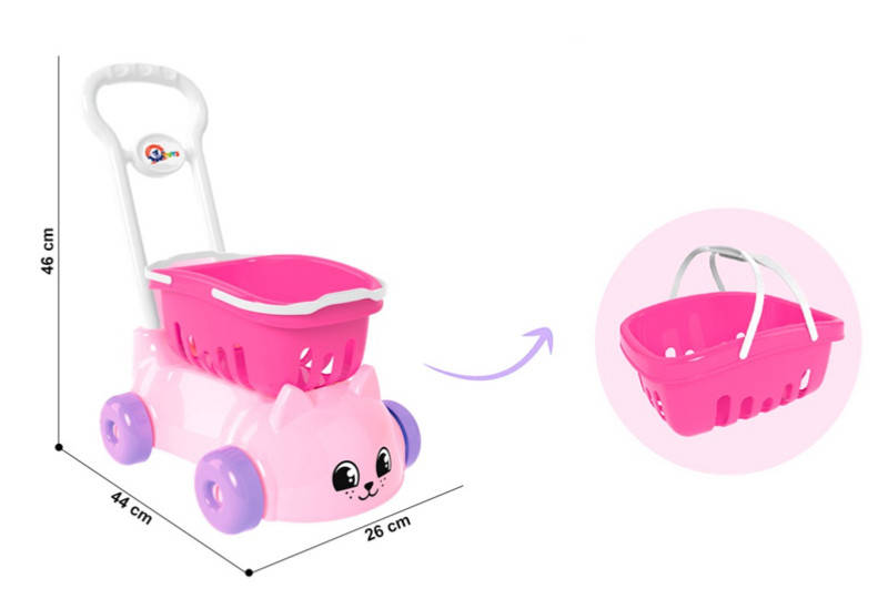 

Детская тележка "Котик" для девочек 7563 ТЕХНОК