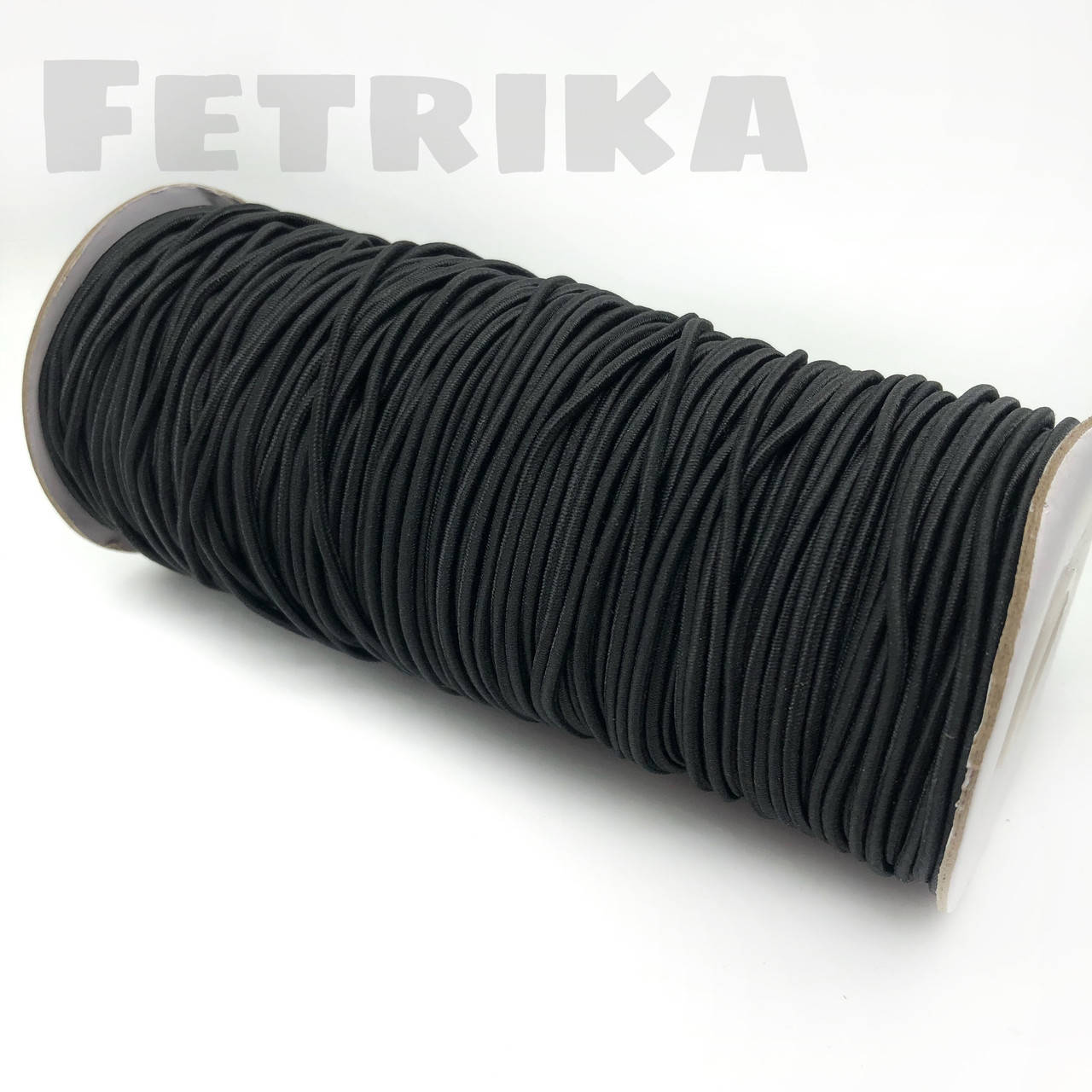 

Резинка шляпная круглая черная 2 мм, Черный