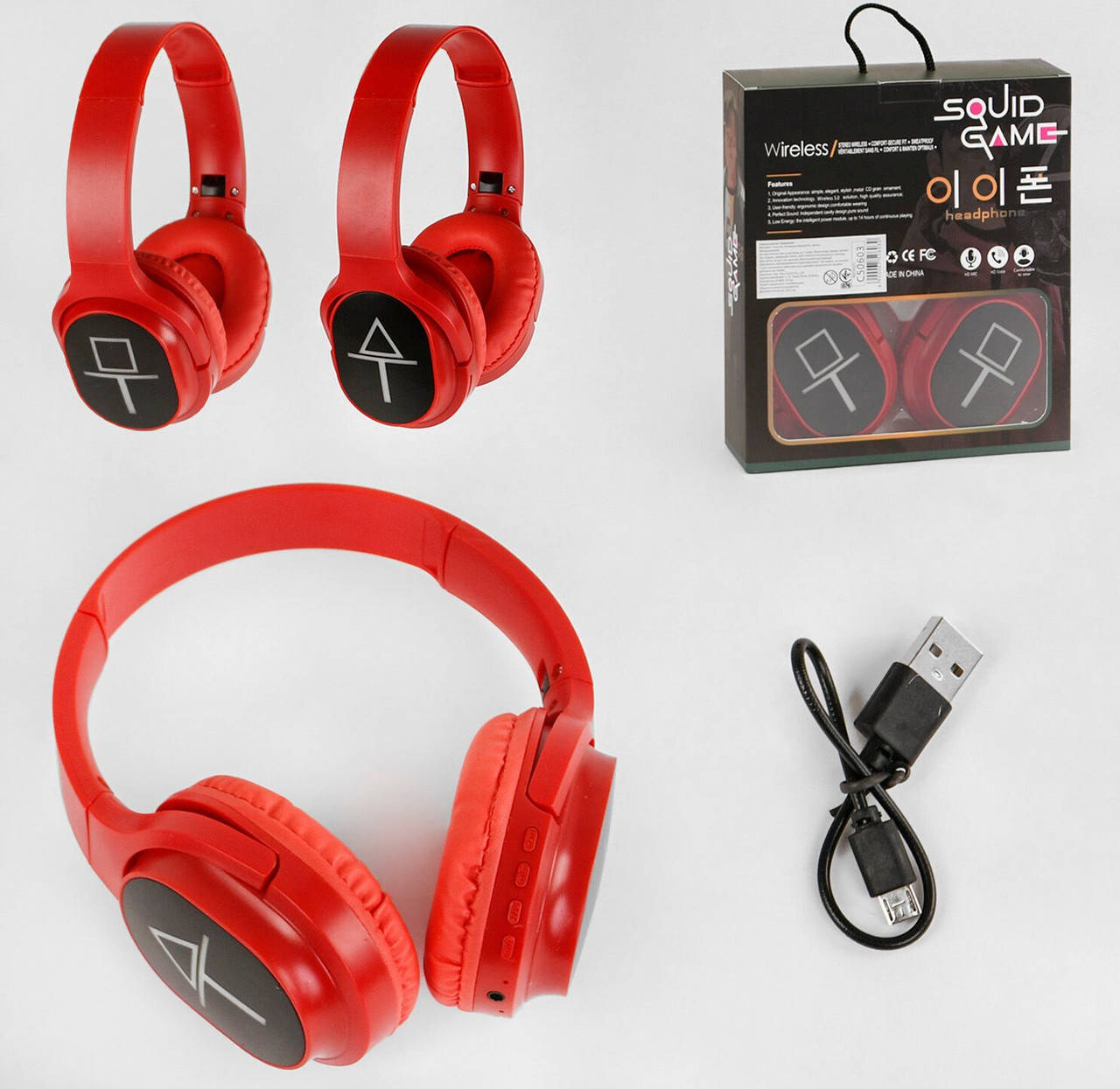 

Наушники Кольмар беспроводные Bluetooth, USB кабель, в коробке