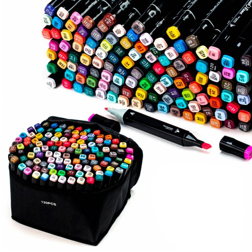 

Набор Скетч маркеров двухсторонние 120 шт SKL11-355264, Разные цвета