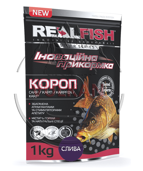 

Карповая прикормка Real Fish "Карп" Слива