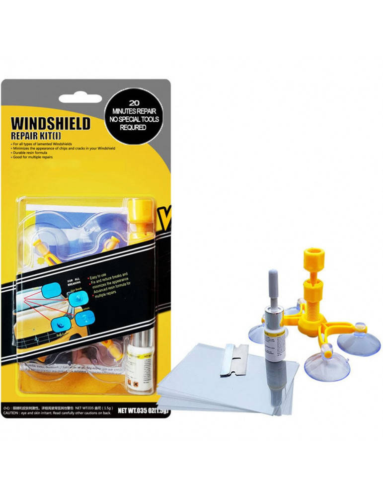 

Комплект для ремонта лобового стекла полимер Windshield Repair Kit для ремонта сколов b