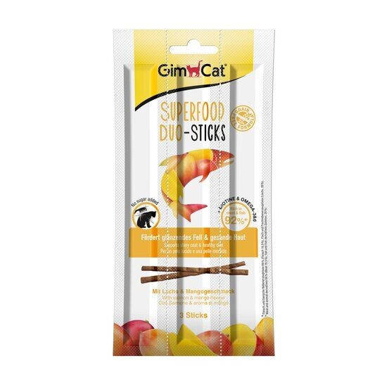 

Лакомство для кошек GimCat Superfood Duo-Sticks with Salmon & Mangotaste 3 шт