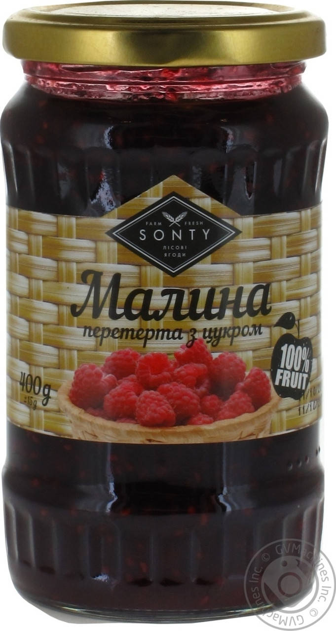 

Малина перетерта з цукром 400Г