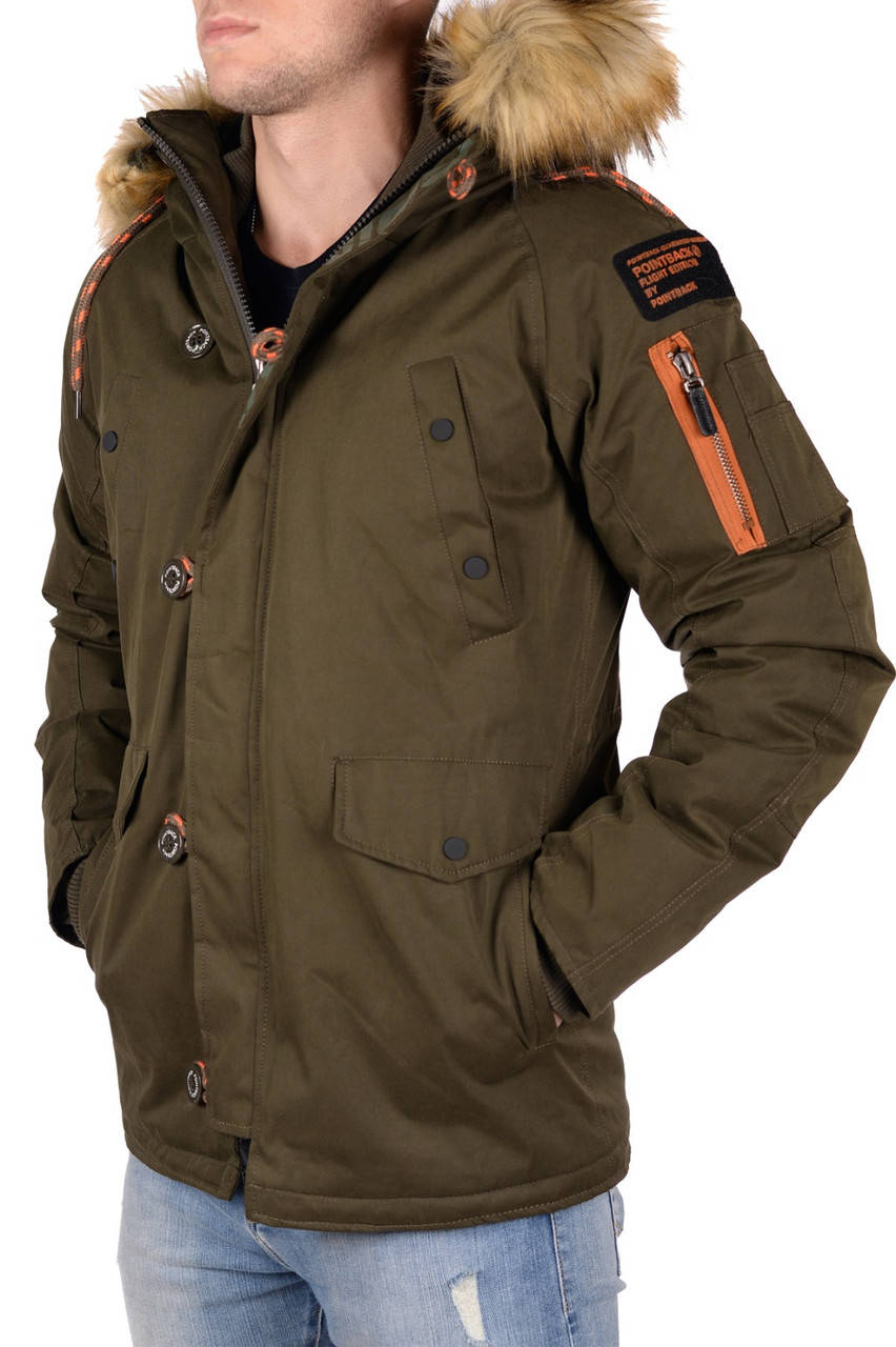 

Куртка парка мужская PointBack, Турция, зимняя, хаки M