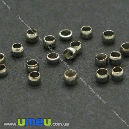 

Бусины Стопперы, 2 мм, Круглые, Темное серебро, 1 г (BUS-003680)