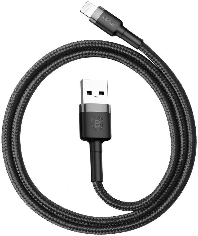 

Кабель USB Baseus Kevlar to Lightning 0.5м, Gray+Black (CALKLF-AG1)