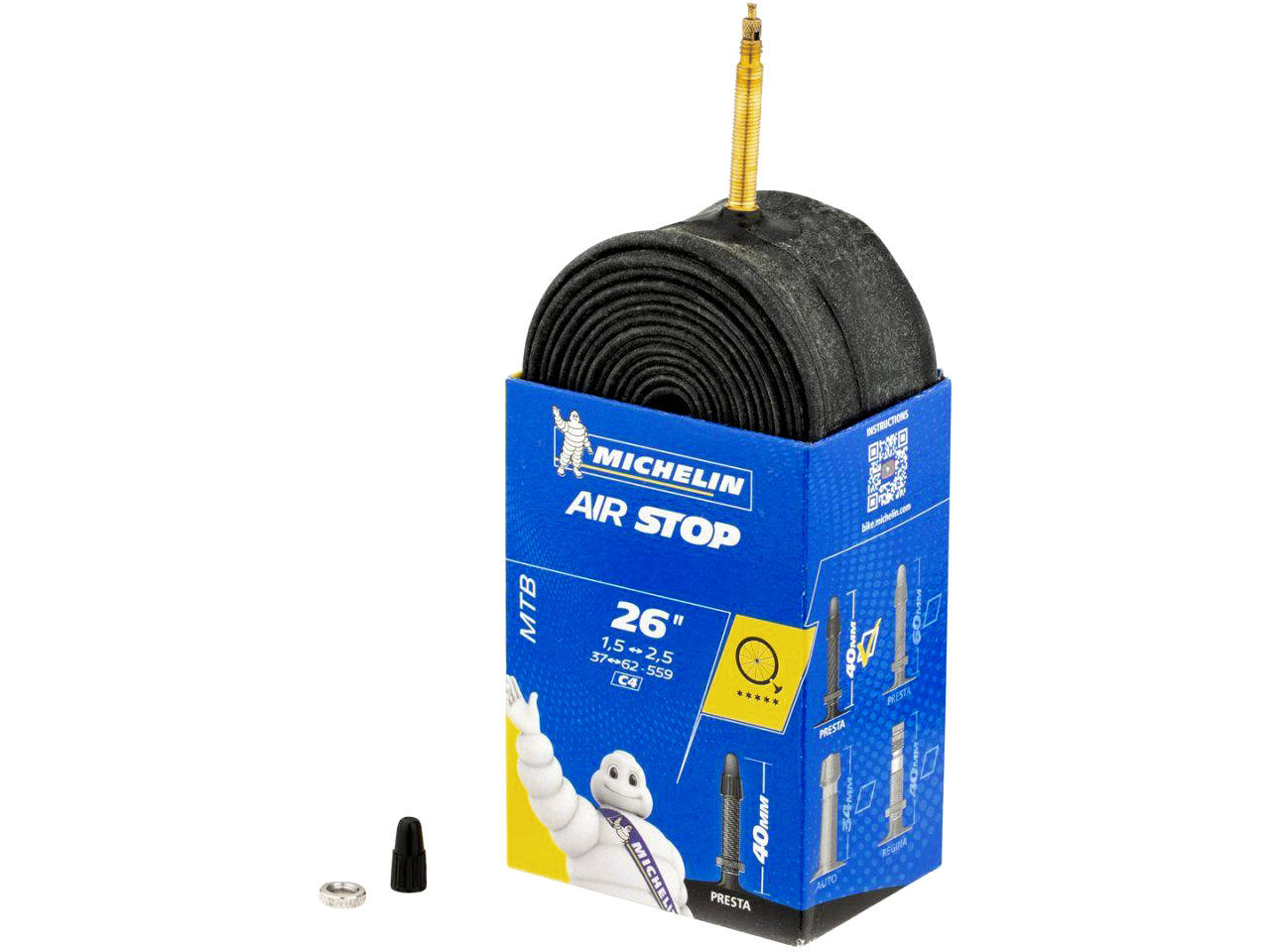 

Камера для велосипеда Michelin C4 Air Stop 26" x 1.5-2.5" (Presta, FV)