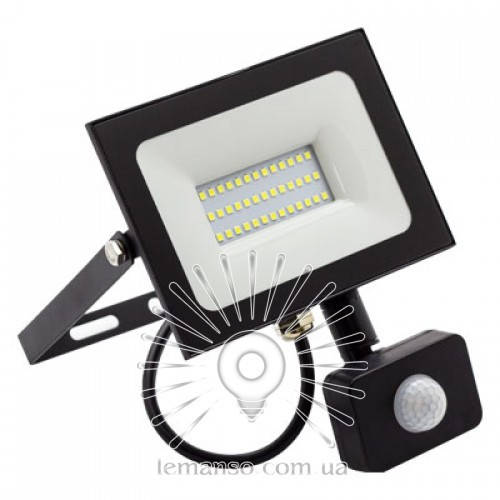 

Прожектор LED 30w 6500K IP65 2400LM LEMANSO 175-265V с датчиком чёрный/ LMPS37