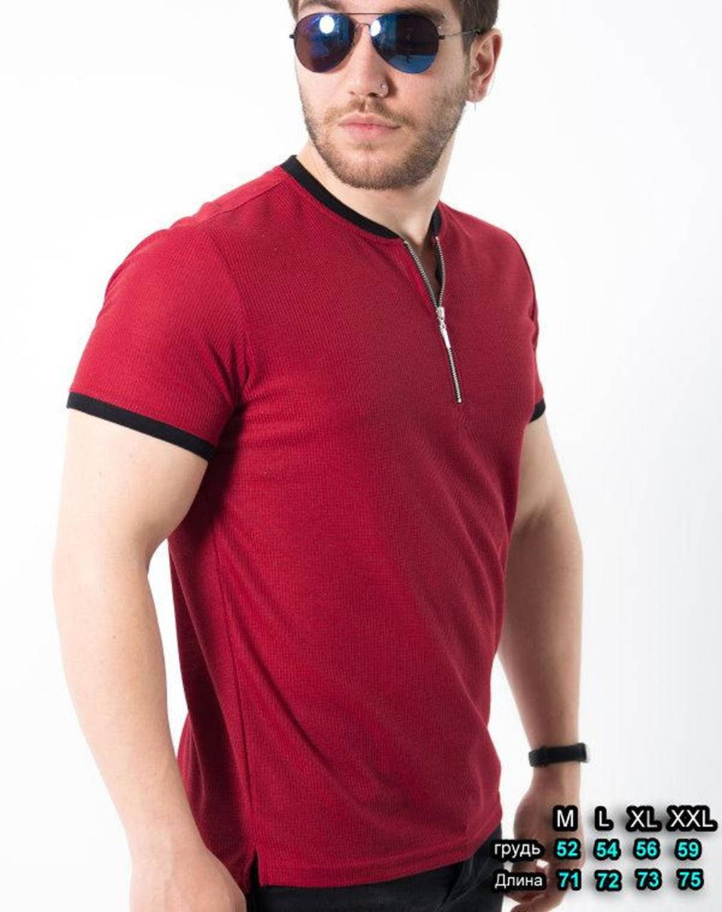 

Стильная бордовая мужская рубашка с коротким рукавом, футболка поло из Турции, коллекция 2022 года