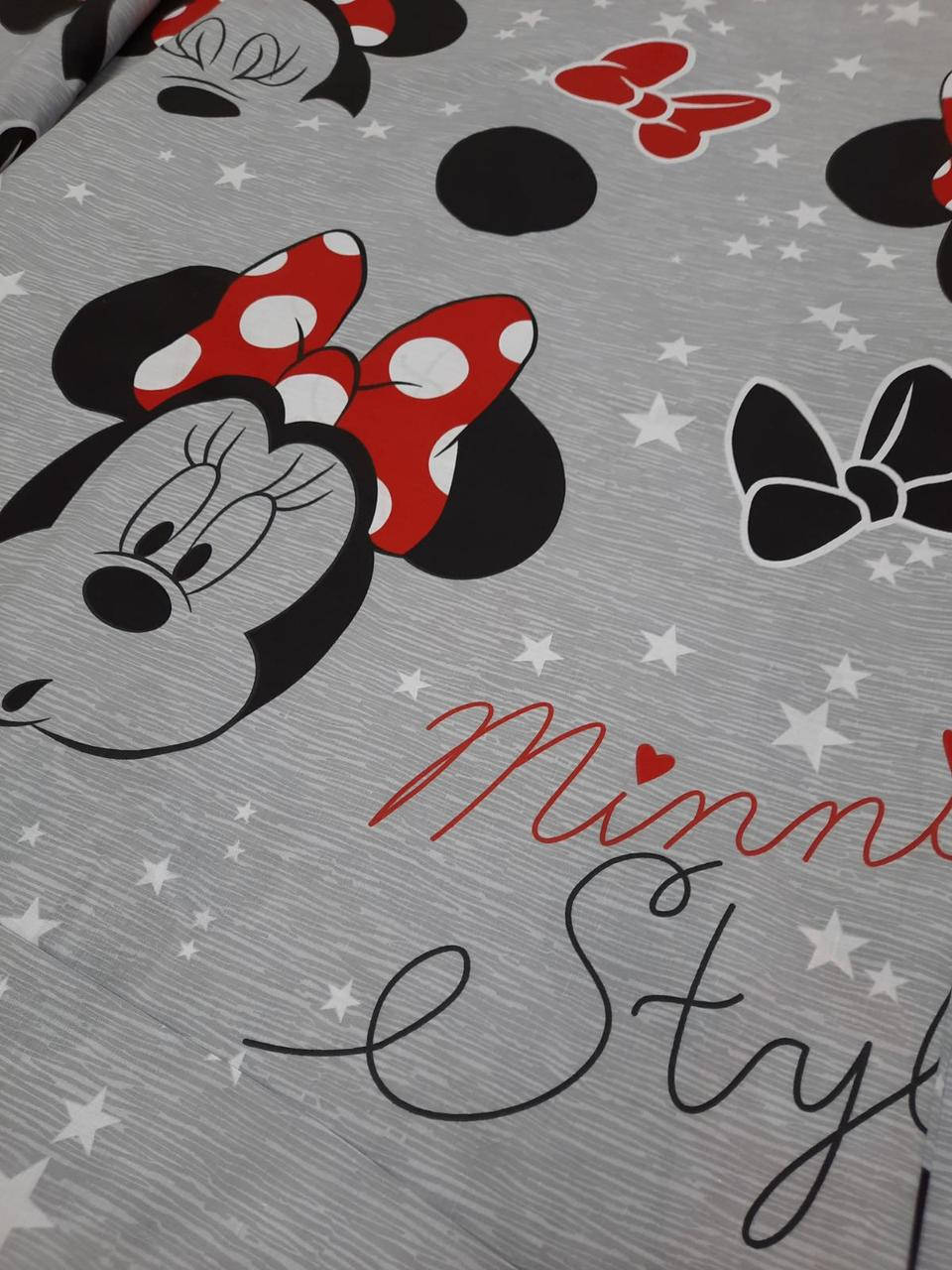 

Бязь Gold Lux Минни Маус ш.220см Minnie Style Grey, Серый