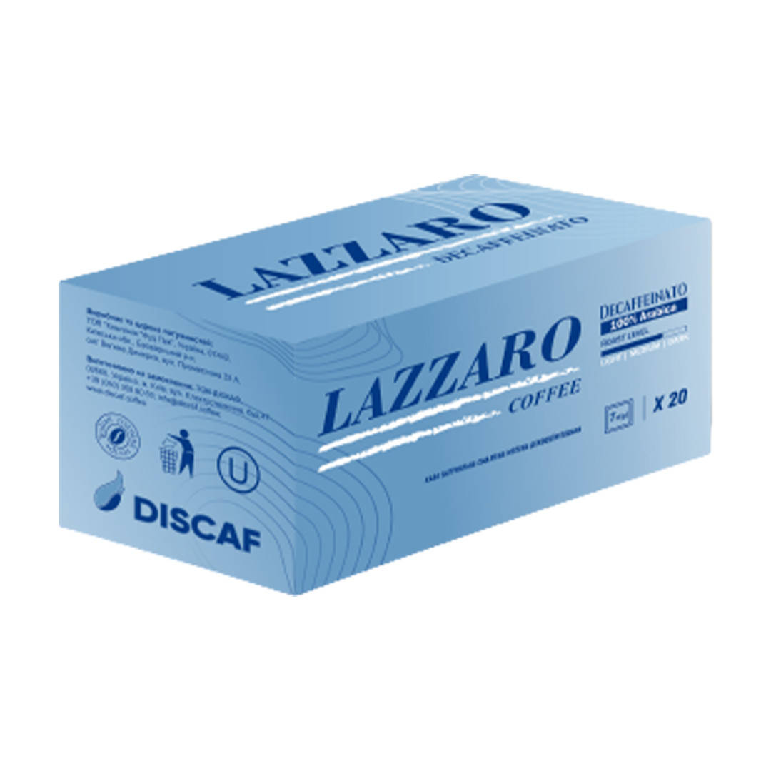 

Кофе в монодозах (чалдах) без кофеина Lazzaro Decaffeinato (20 x 7 г)