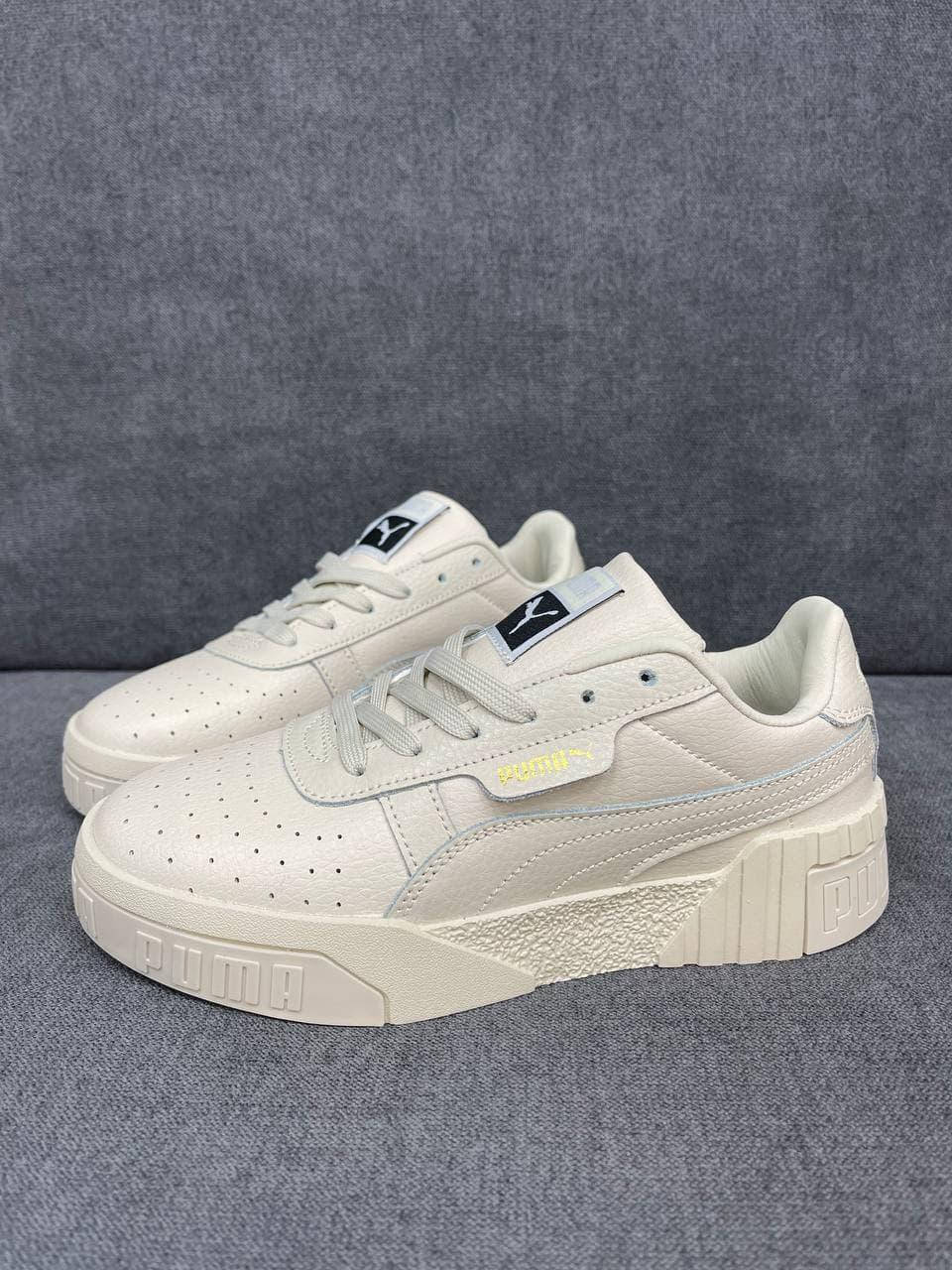 

Женские кроссовки Puma Cali Triple Sport Beige Кеды Пума кали трипл с бежевые весна осень пресс.кожа вьетнам, Бежевый