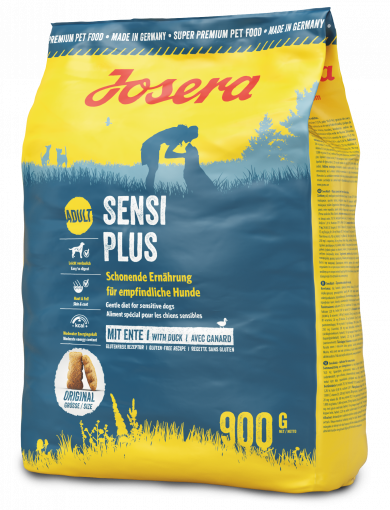 

Josera Sensi Plus Adult (24/12) с уткой и рисом для собак склонных к аллергиям и проблемой пищеварения 0,9 кг