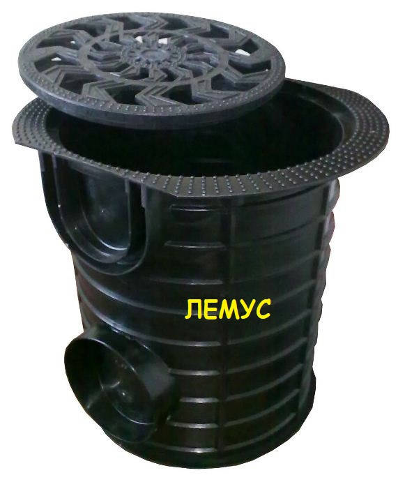 

Комплект: Дождеприемник-пескоуловитель круглый пластиковый с пластиковой решеткой, Черный