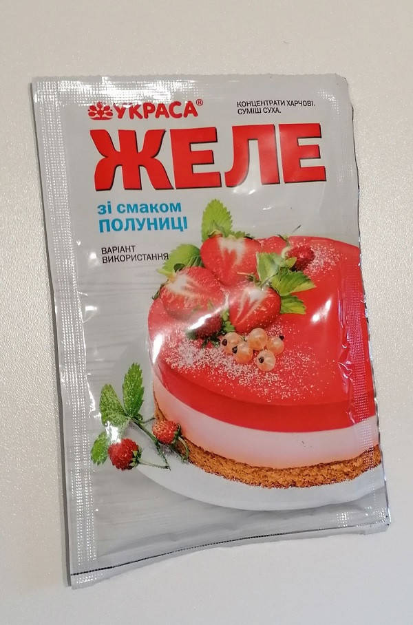 

Желе Украса КЛУБНИКА с натуральным соком