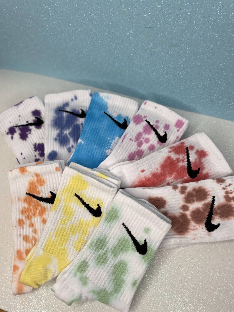 

Высокие носки nike tie-dye, puma,adidas,reebok