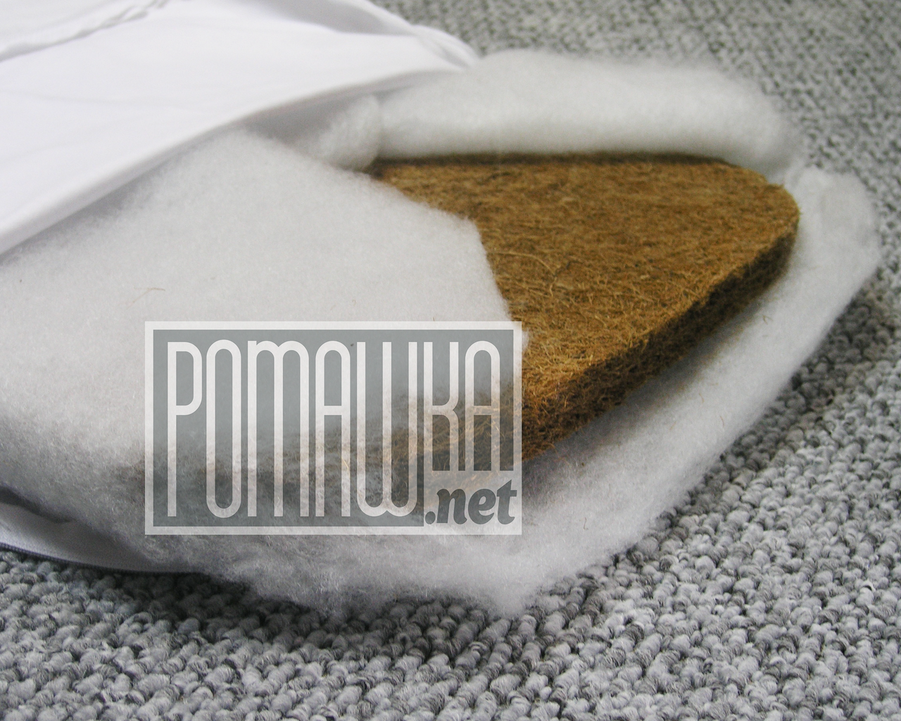 

Ортопедический кокосовый матрас (вкладыш) 80х36х3 см в детскую коляску или кокон позиционер для новорожденных, Белый