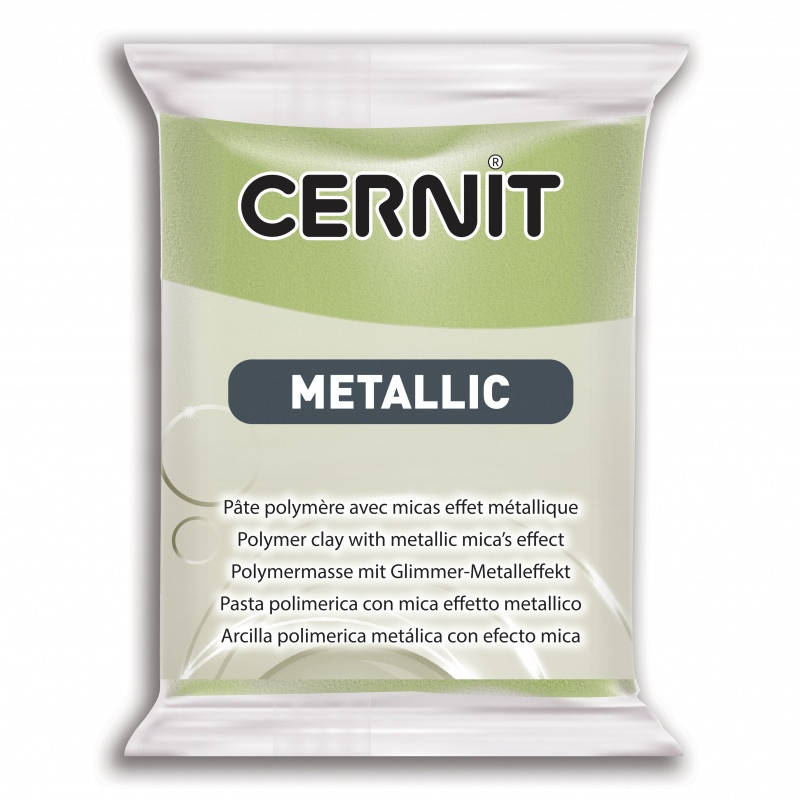 

Глина полимерная "METALLIC", ЗОЛОТО ЗЕЛЕНОЕ, 56 гр, Cernit, Зелёный
