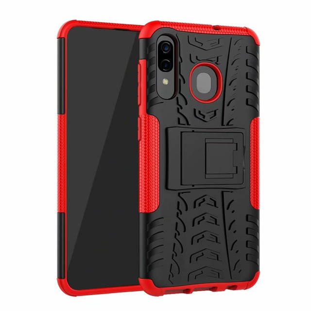 

PC + TPU чехол Armor для Samsung Galaxy A30 (8 цветов) красный