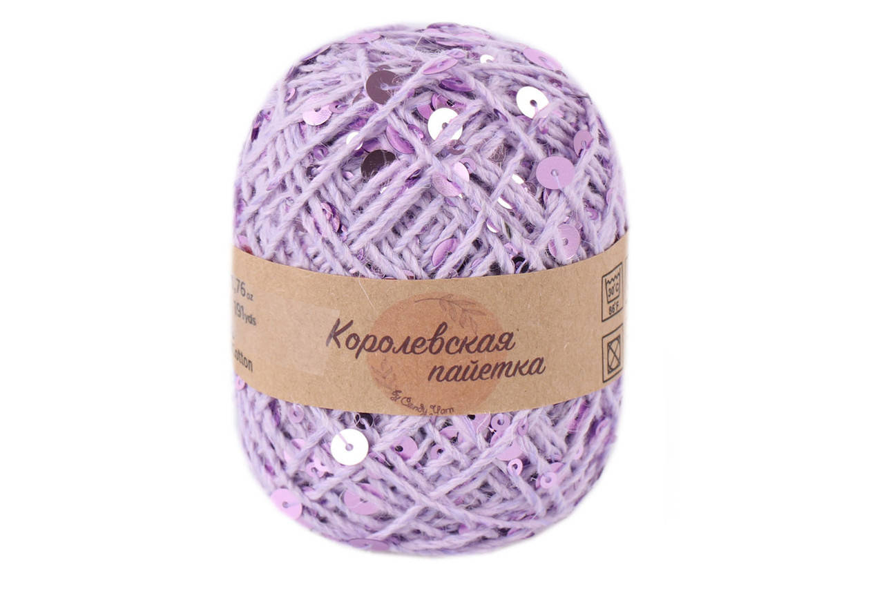 

Candу Yarn "Королевская пайетка на пухе норки", Лаванда № 924, 3мм+6мм, Фиолетовый